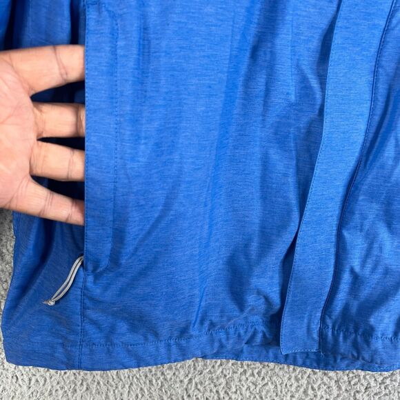 Paradox Full Zip Hooded Rain Jacket Mens XL Zip Pockets Lightweight Blue Coat - Picture 3 of 13